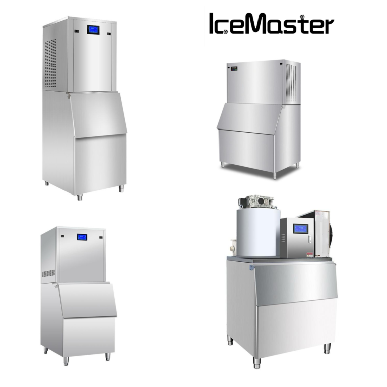 Industrial ice machine for food processing and commercial industry use