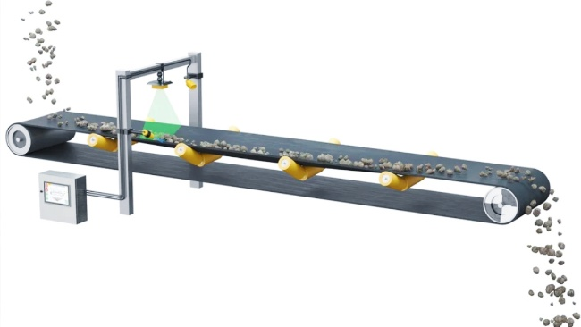 Industrial conveyors and sensors used in robotic warehouse automation